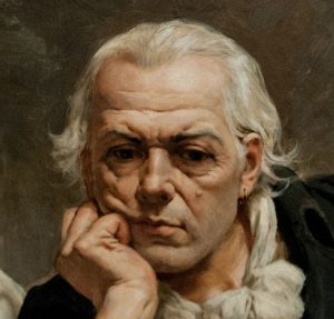 Rostro de Miranda en: Miranda en La Carraca, de Arturo Michelena