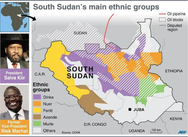 South Sudan map
