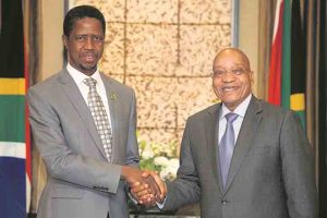 Presidentes Jacob Zuma y Edgar Lungu