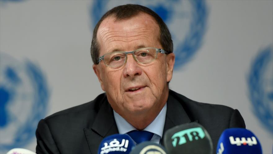 El enviado especial de las Naciones Unidas para Libia, Martin Kobler, durante una conferencia de prensa en Túnez