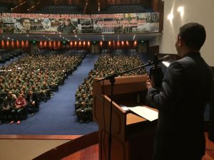 Viceministro Reinaldo Bolívar presentó su ponencia ante un grupo de aproximadamente 800 cadetes