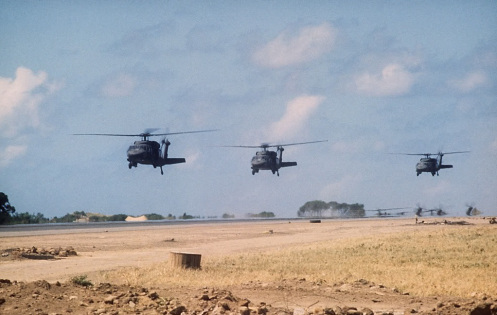 Helicoteros norteamericanos en la invasión