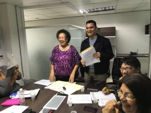 Director del CSAAC Reinaldo Bolívar y la constituyente María león