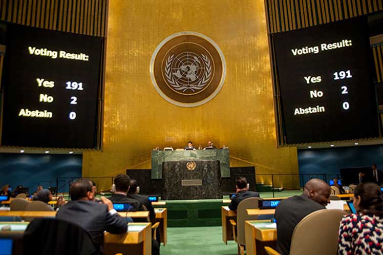 ONU voto bloqueo