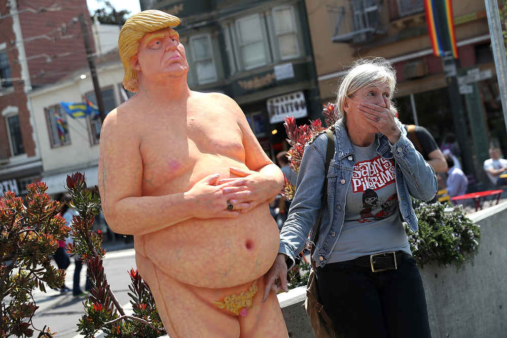 Figura de Trump en las calles de EEUU