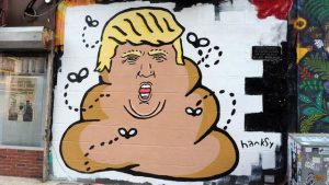 Imagen callejera de Trump