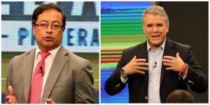 Gustavo Petro e Iván Duque a segunda vuelta