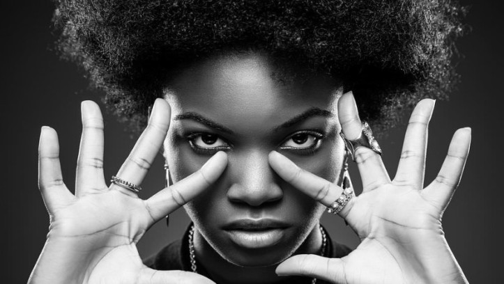 Young black woman with afro hair style