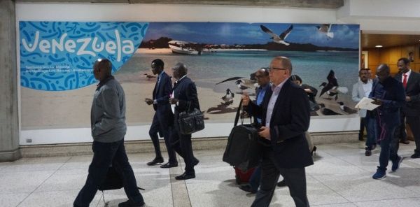 Llegada de las delegaciones a Venezuela