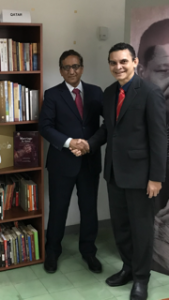 Embajador de Qatar con Reinaldo Bolívar