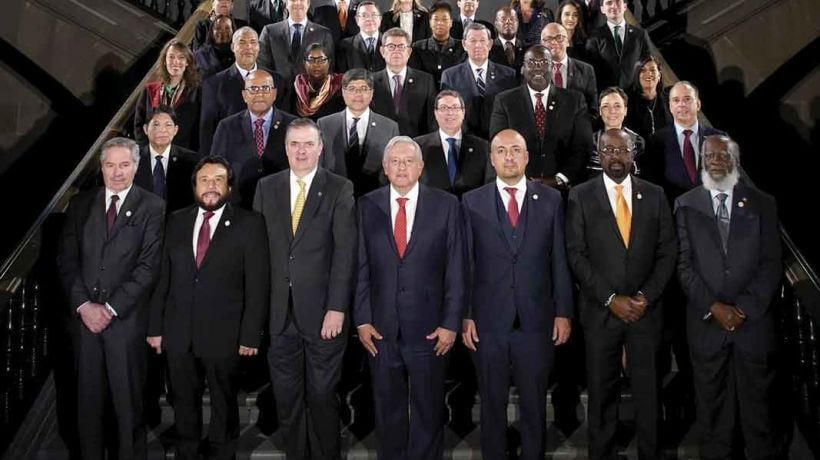AMLO junto a los cancilleres CELAC en México