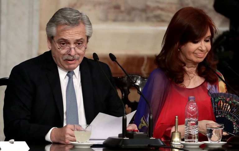 Alberto Fernández durante la inauguración del 138 periodo de sesiones ordinarias en el Congreso de Buenos Aires Argentina