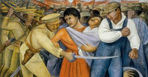 Pintura de Diego Rivera el levantamiento simbolo de la lucha de clases