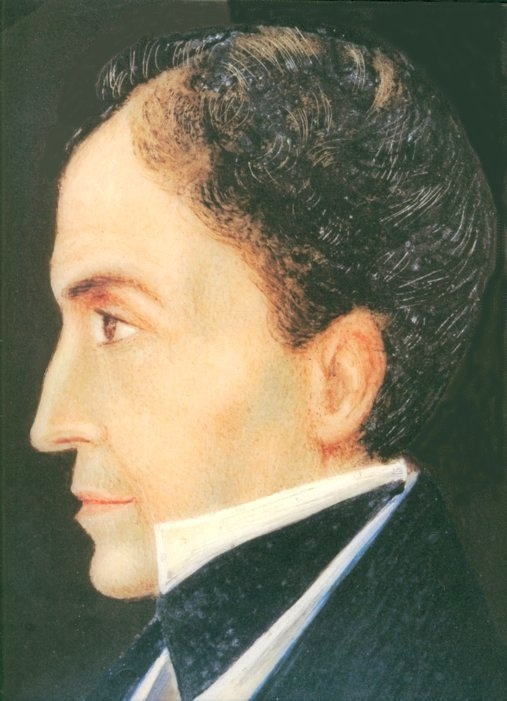 Bolívar en junio de 1830 por Antonio Meucci, italiano.
