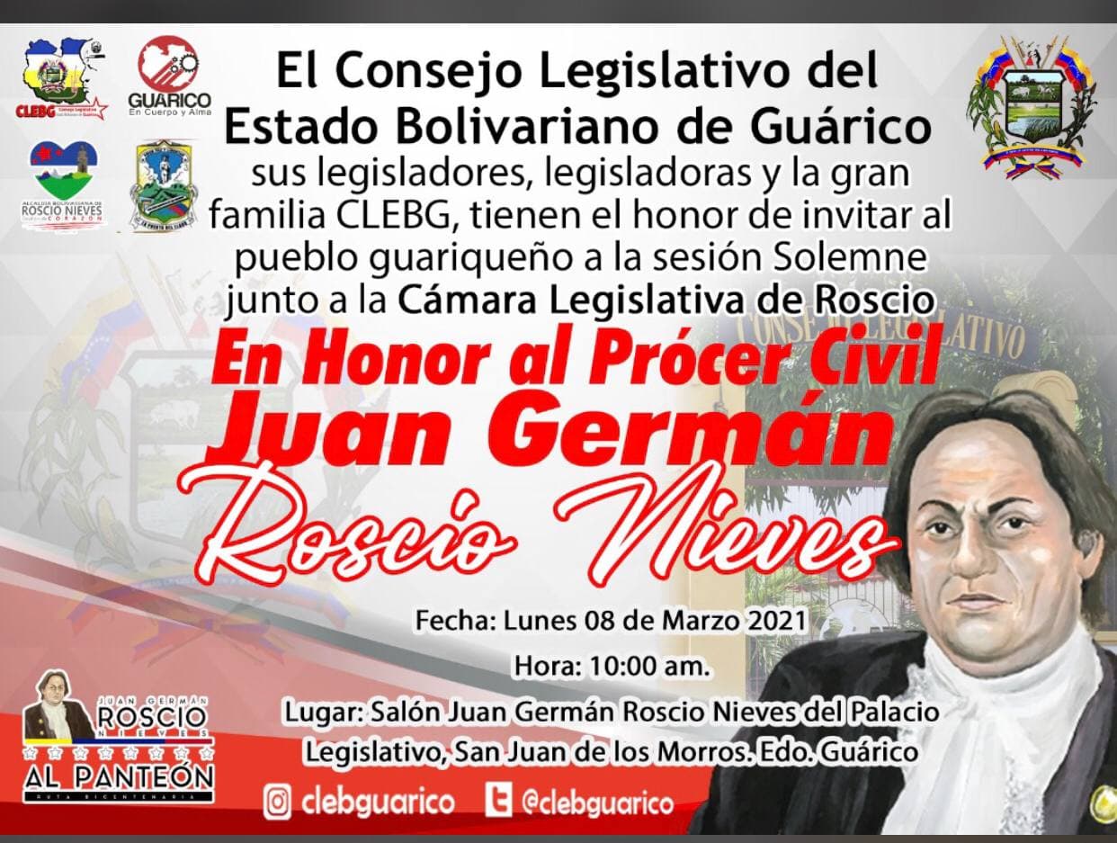 Sesión Solemne en Guárico 8 de marzo