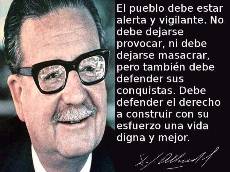 Imagen de Salvador Allende con pensamiento