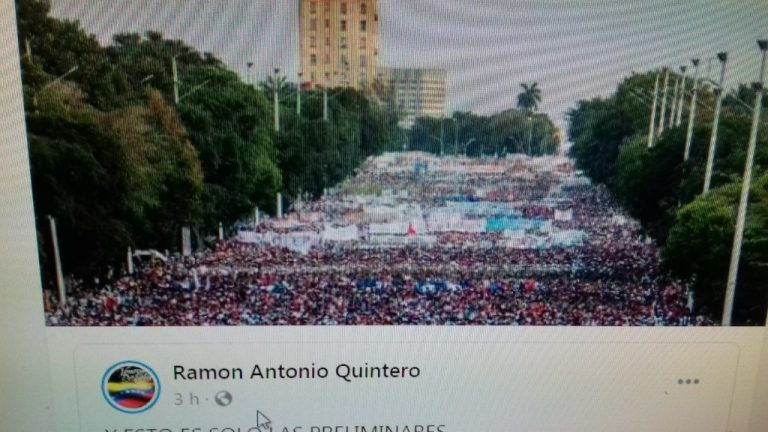 Concentración masiva en Cuba