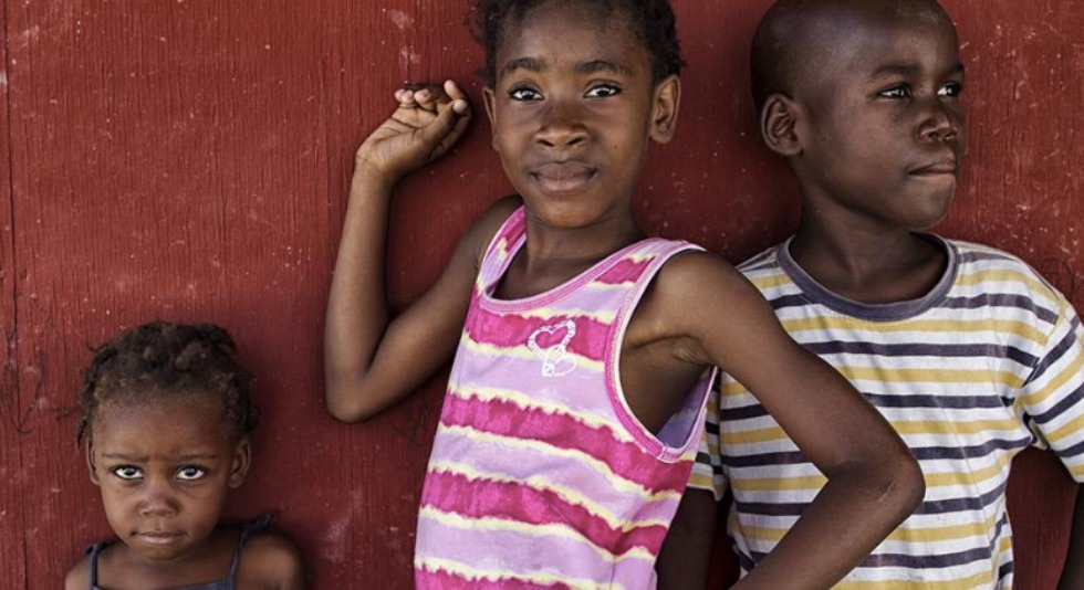 Unos niños en un campamento para desplazados internos en Haití. FOTO:Foto ONU|Logan Abassi -