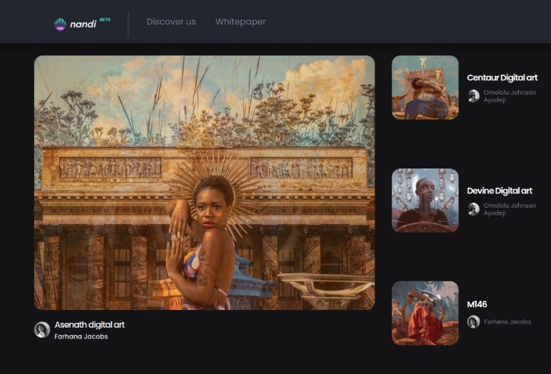 The Premiere Marketplace for Black Creators of Art Culture. Detalle sitio web - 