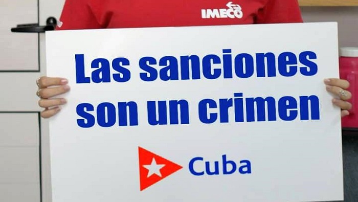 sanciones de eeuu contra cuba son un crimen