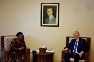 Vicecancilleres de Siria y Sudáfrica Bashar Jaafari y Candith Mashigo Dlamini