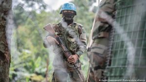 Un casco azul de la ONU en Goma RD Congo