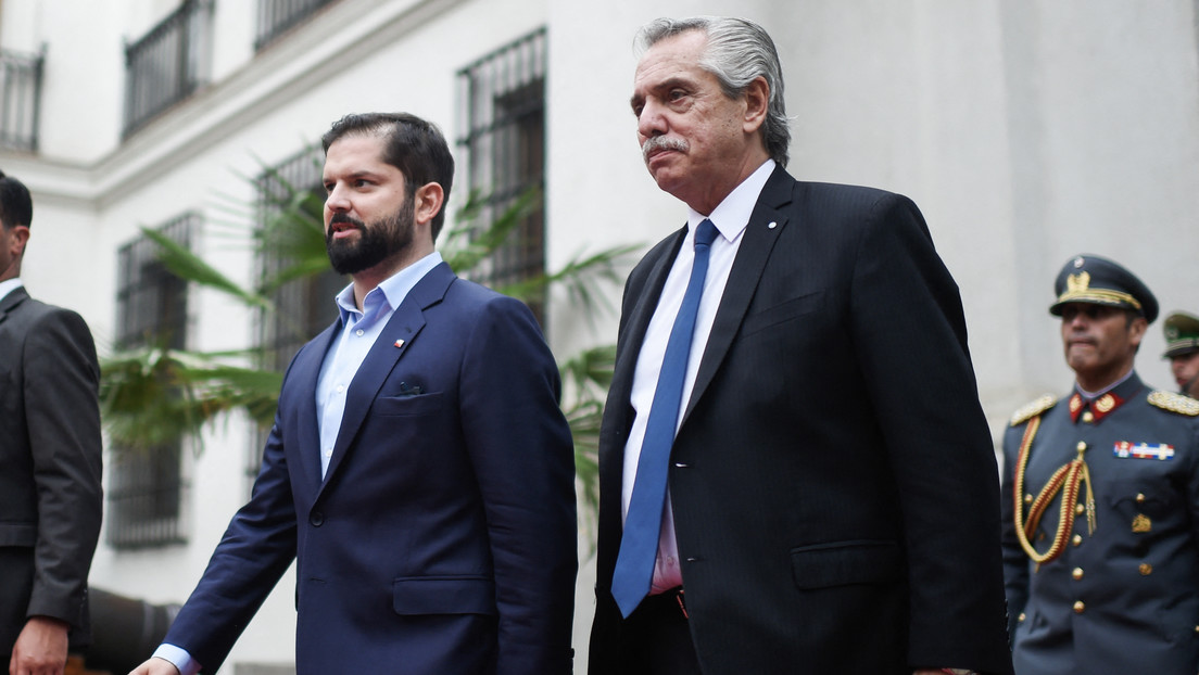 El presidente de Chile Gabriel Boric en Santiago Chile el 5 de abril de 2023