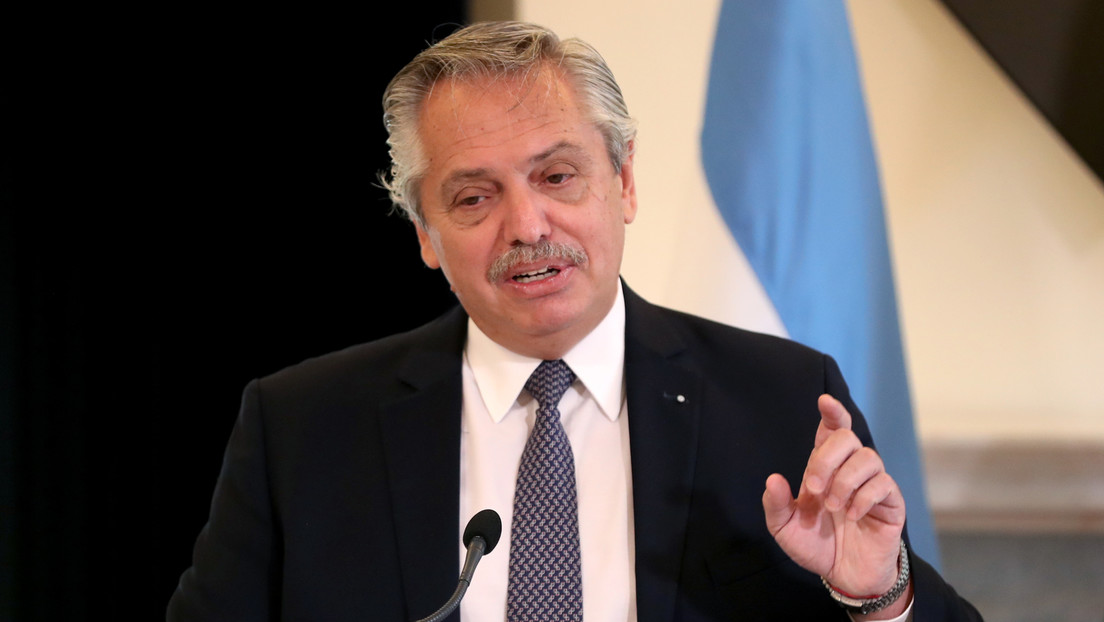 El presidente saliente de Argentina Alberto Fernández