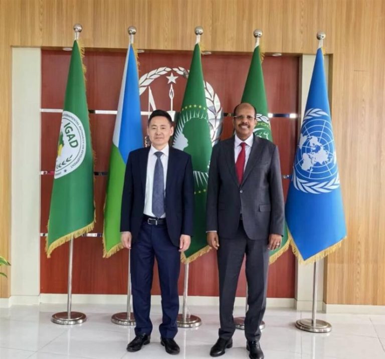 Xue Bing y Mahmoud Ali Youssouf