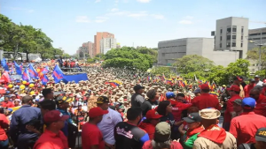 Movilizacion masiva de los venezolanos, durante el dia del trabajador