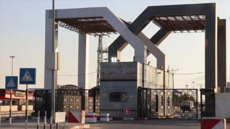La cruce de Rafah, ciudad fronteriza entre Palestina Ocupada y Egipto.