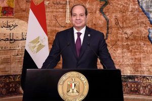 El presidente egipcio, Abdel-Fattah El-Sisi, habla durante un discurso grabado el martes 23 de julio de 2024. Fuente de Ahram, cortesía del portavoz presidencial egipcio.