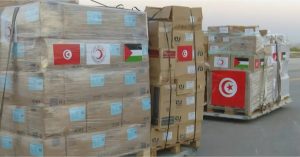 Ayuda humanitaria tunecina, enviada a Gaza, Palestina