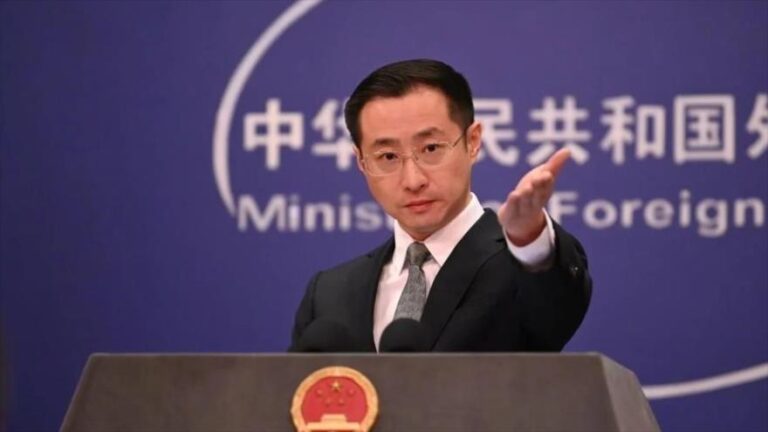 El portavoz del Ministerio de Relaciones Exteriores de China Lin Jian.