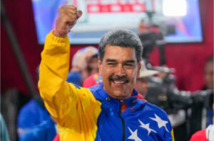 Presidente Nicolás Maduro en celebración e su victoria electoral del 2024