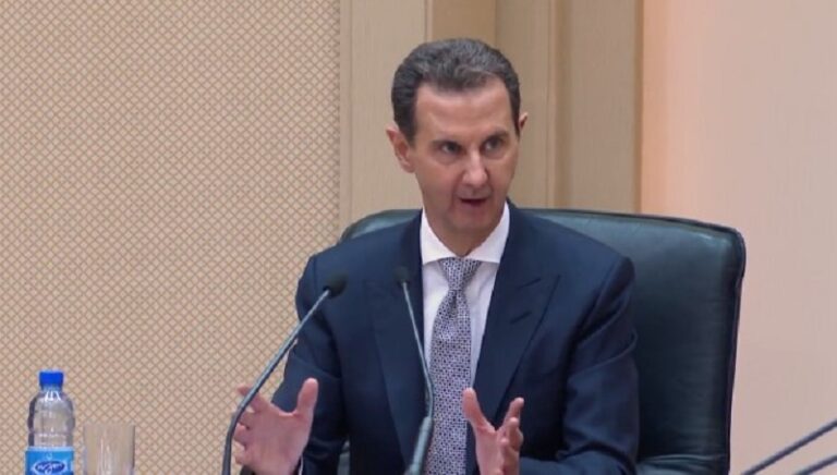 Presidente de sirio Bashar Al-Assad.