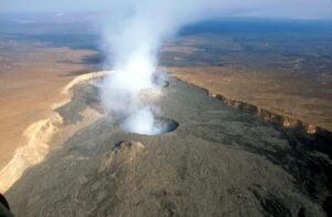 Volcán en escudo activo ubicado en la región de Afar en el noreste de Etiopía.