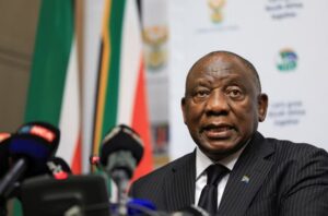 El presidente sudafricano Cyril Ramaphosa