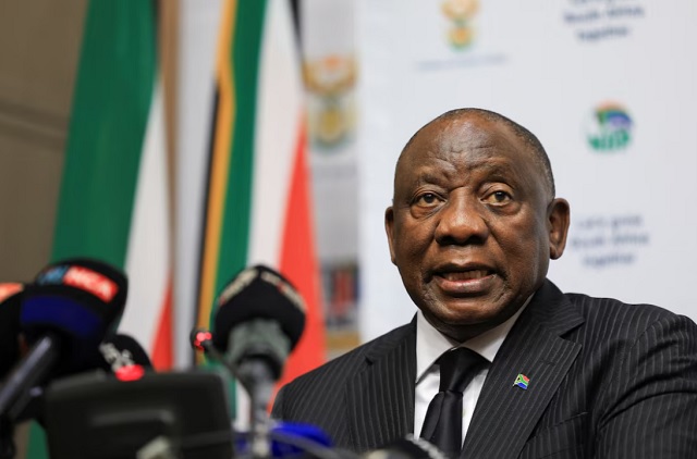 El presidente sudafricano Cyril Ramaphosa